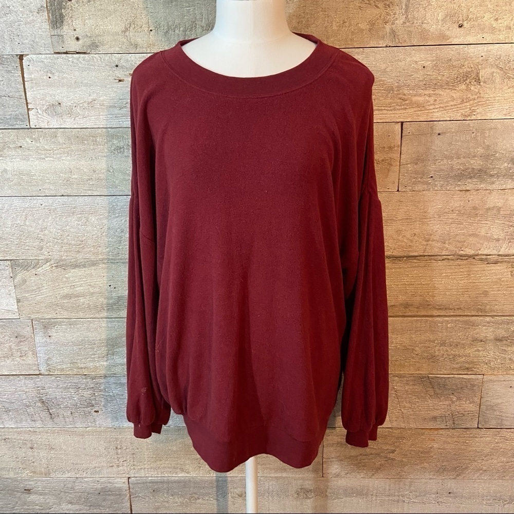 Rag Poets women’s burgundy sweatshirt in  size small‎